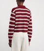 Sandro Paris Red Wool-Blend Polo Sweater