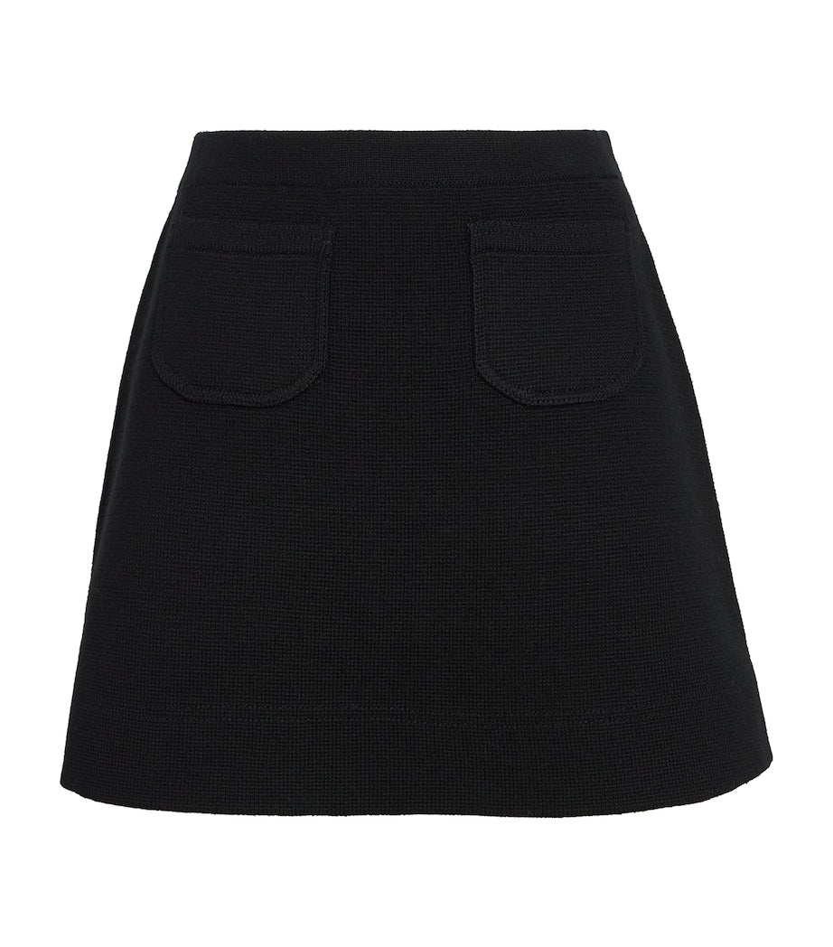 Claudie Pierlot Black Knitted Mini Skirt