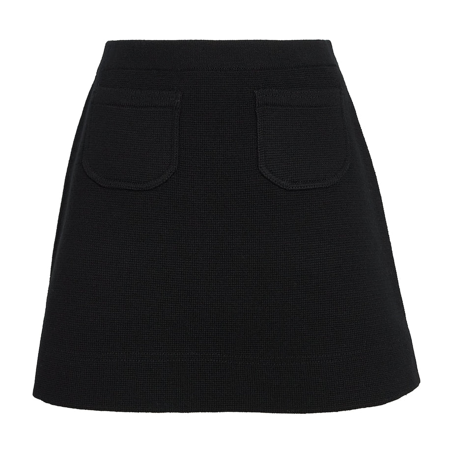 Claudie Pierlot Black Knitted Mini Skirt