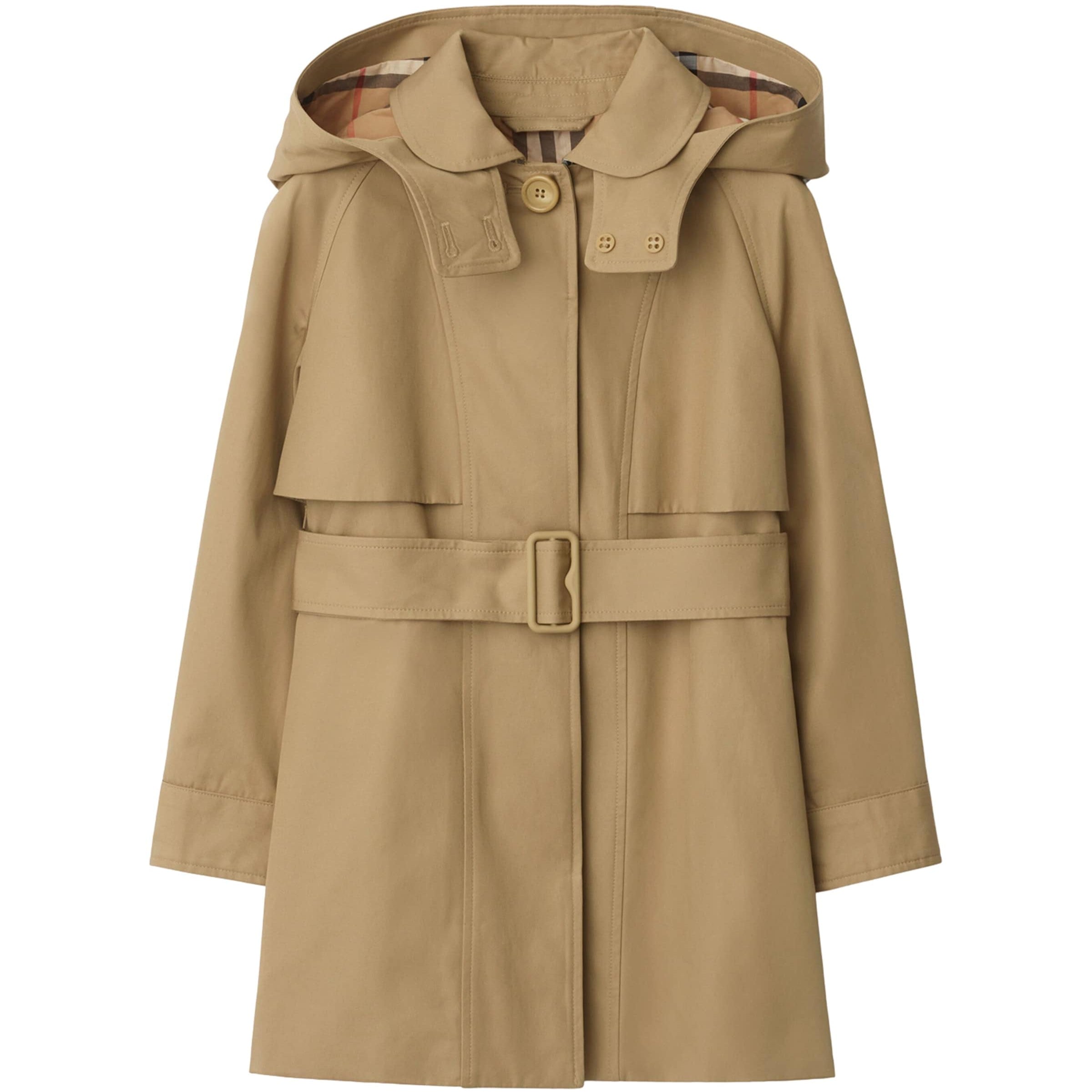 Burberry Kids Cotton Hooded Trench Coat (3-12 Years)