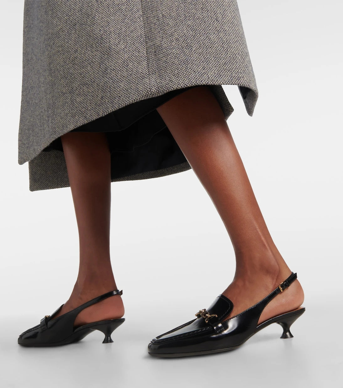 Tod's - 35 leather slingback pumps