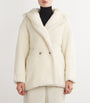 Max Mara White Alpaca-Wool-Silk Coat