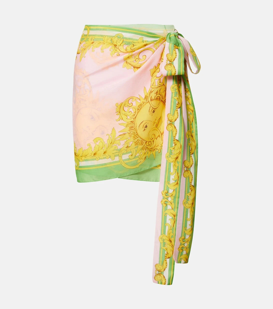 Versace - Cotton and silk voile beach cover-up