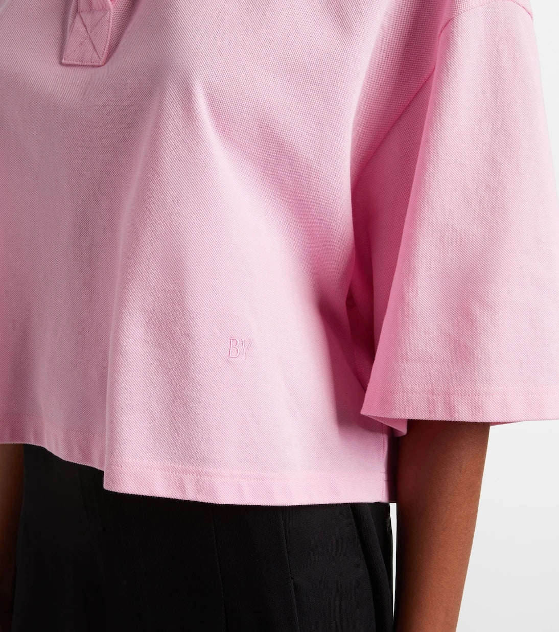 Bottega Veneta - Cropped cotton polo shirt