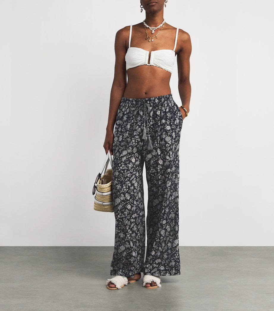 Floral Azra Wide-Leg Trousers