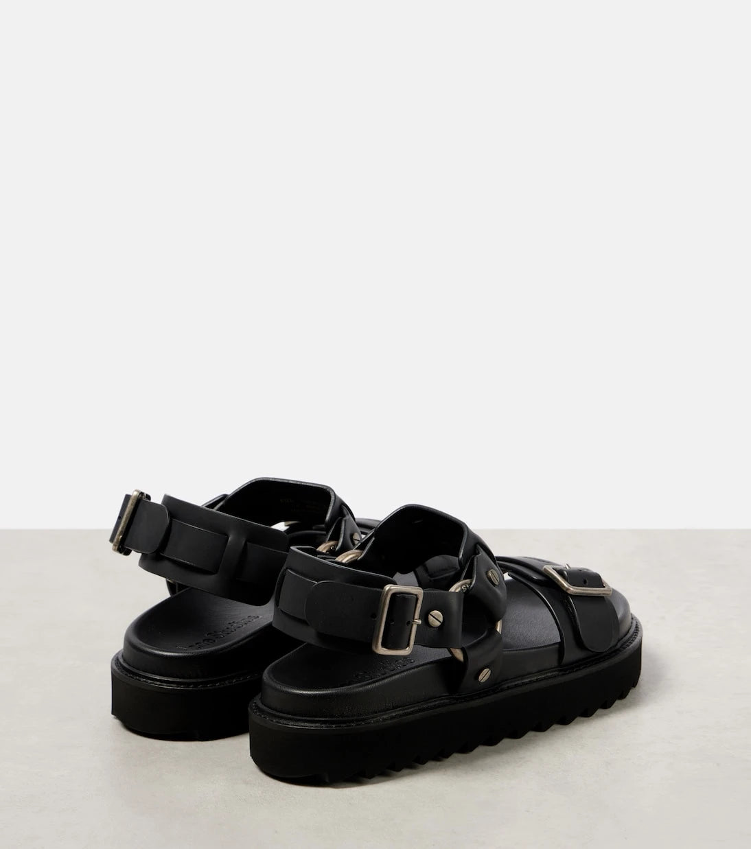 Acne Studios - Debossed leather platform sandals