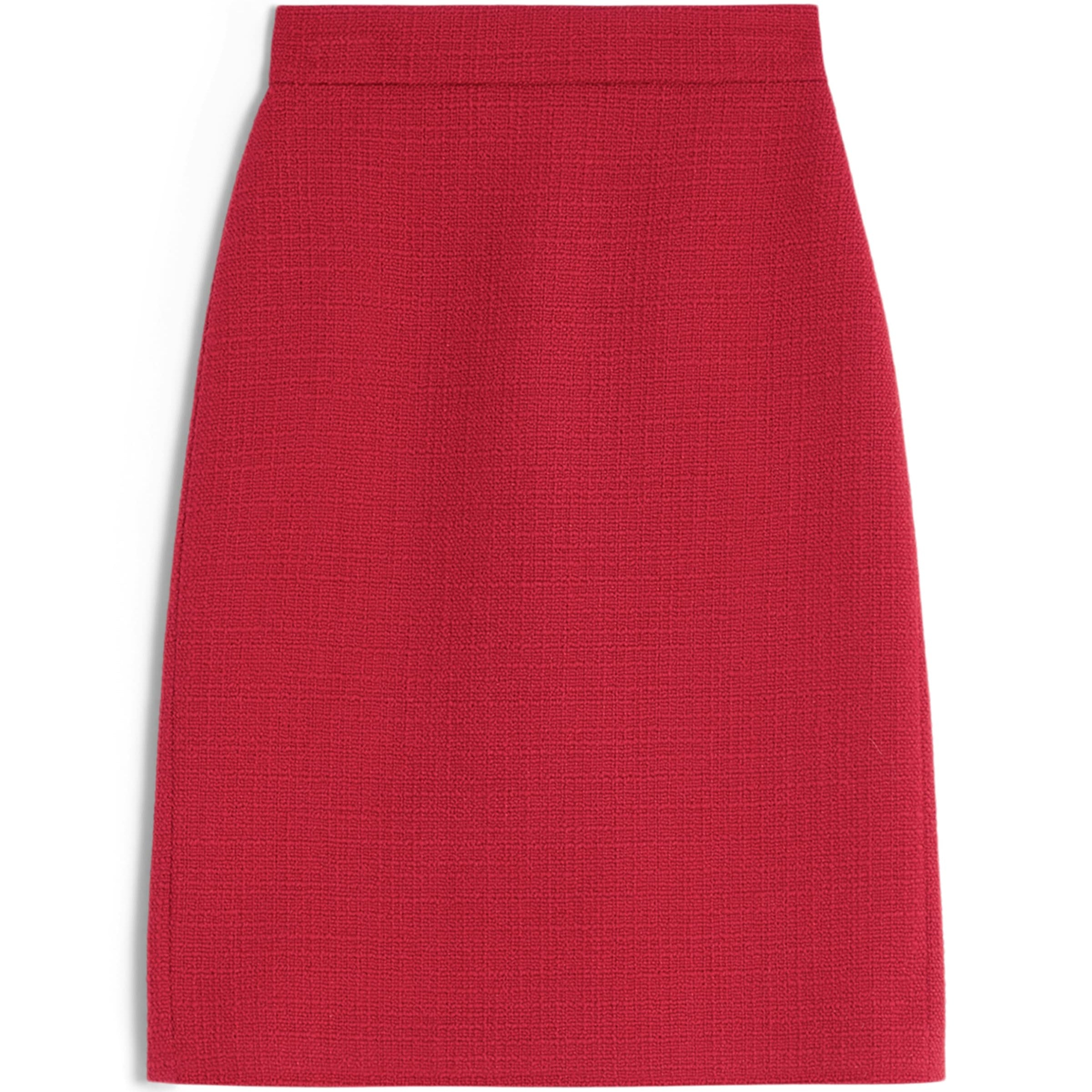 Valentino Red Wool-Blend Tweed Skirt