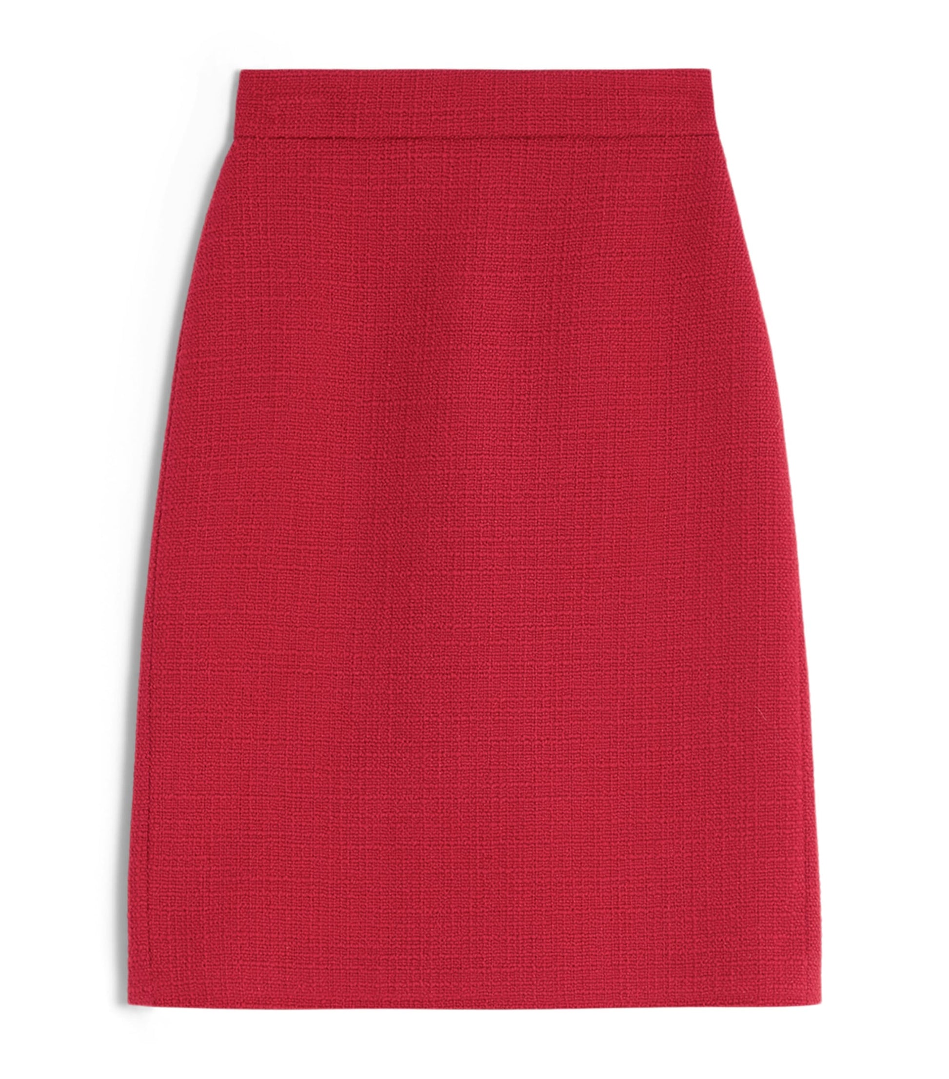 Valentino Red Wool-Blend Tweed Skirt