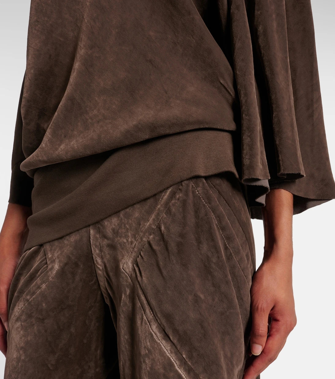 Rick Owens - Draped crêpe top