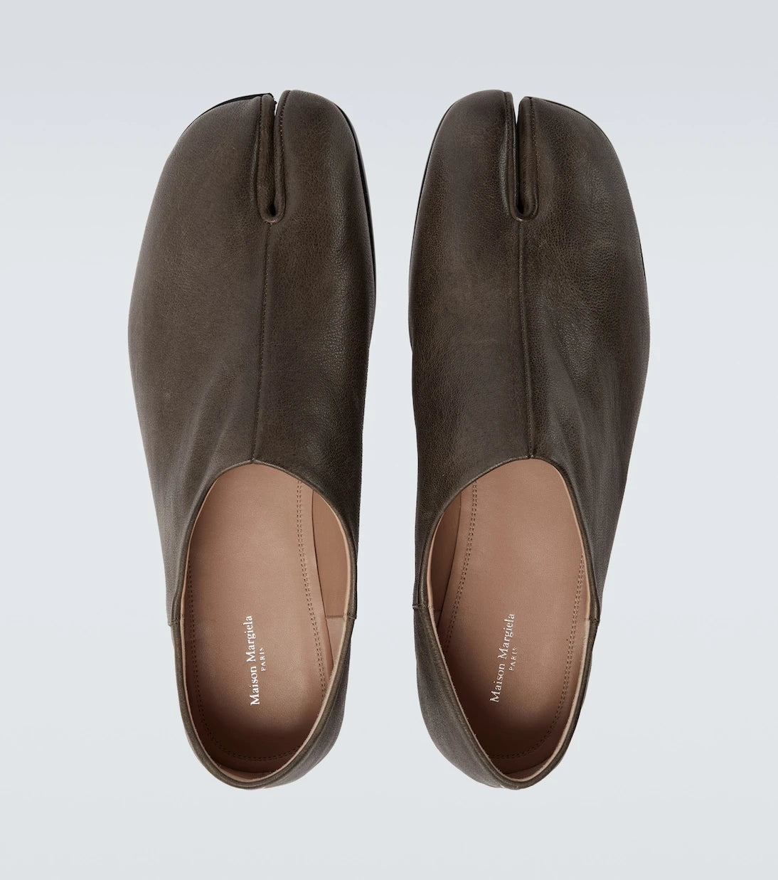 Maison Margiela - Tabi leather slip-on shoes