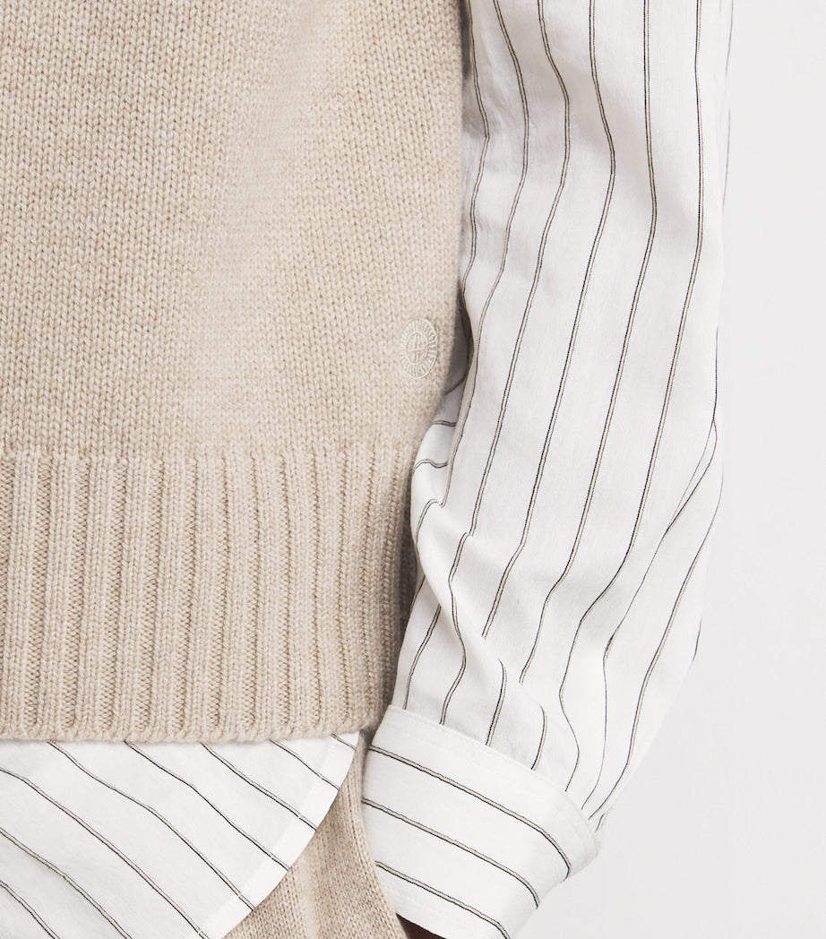 Cashmere Sleeveless Sweater DARK MEDIUM DYED