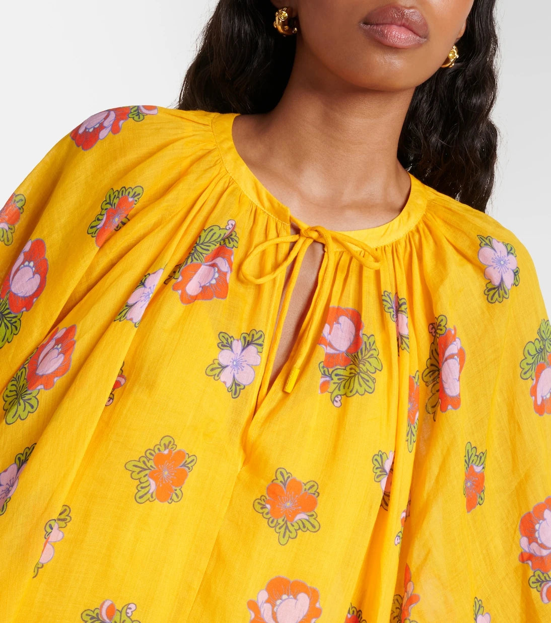 Alémais - Balloon-sleeve floral minidress