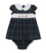 Tartan Reindeer Dress and Bloomers Set (0-9 Months)