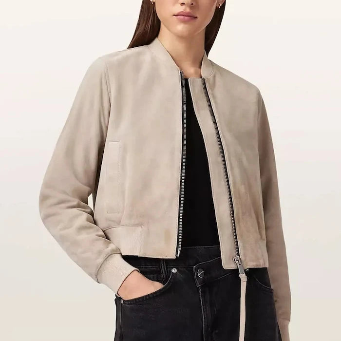 AllSaints дамско велурено яке бомбър ORTEN