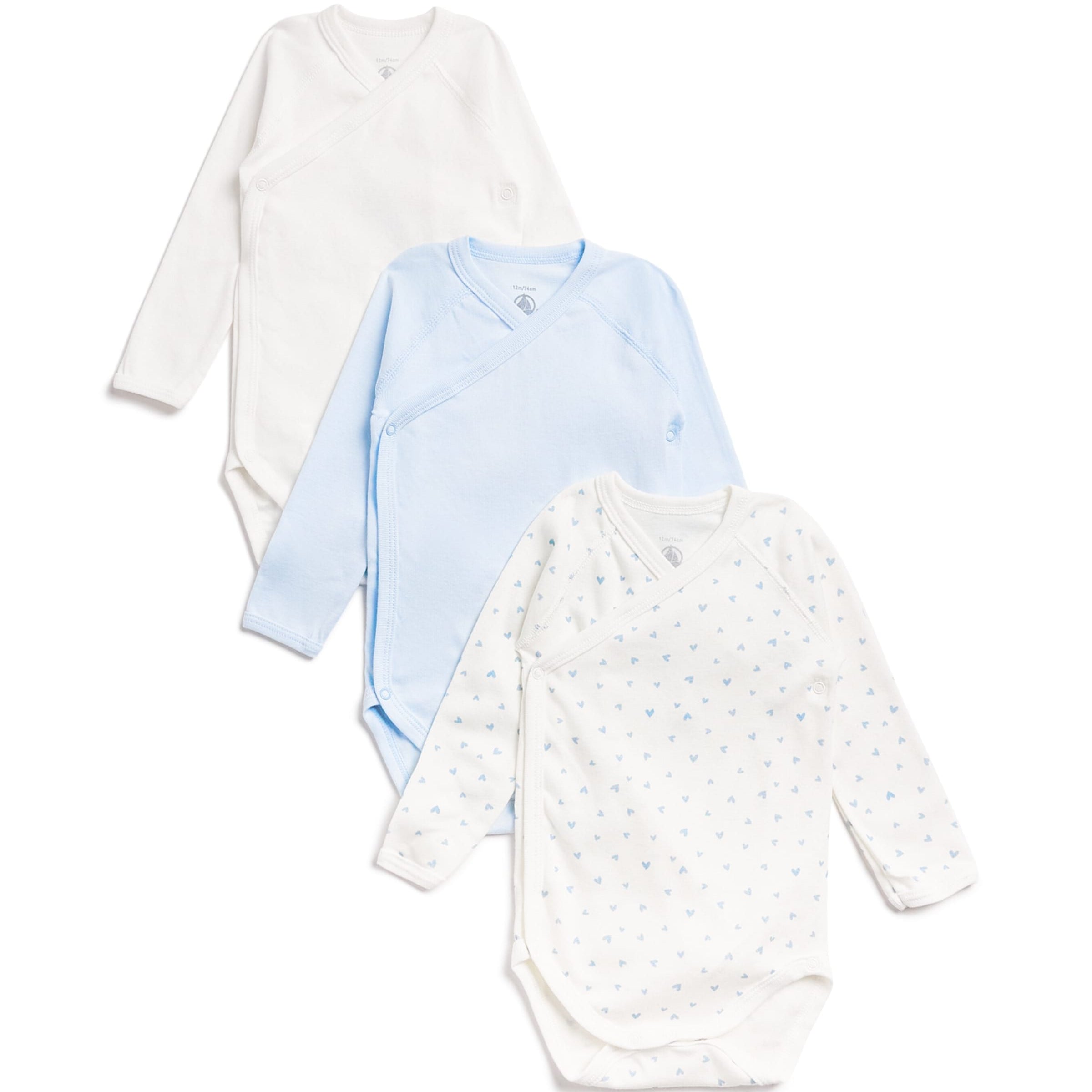 Set of 3 Organic Cotton Bodysuits (1-12 Months)