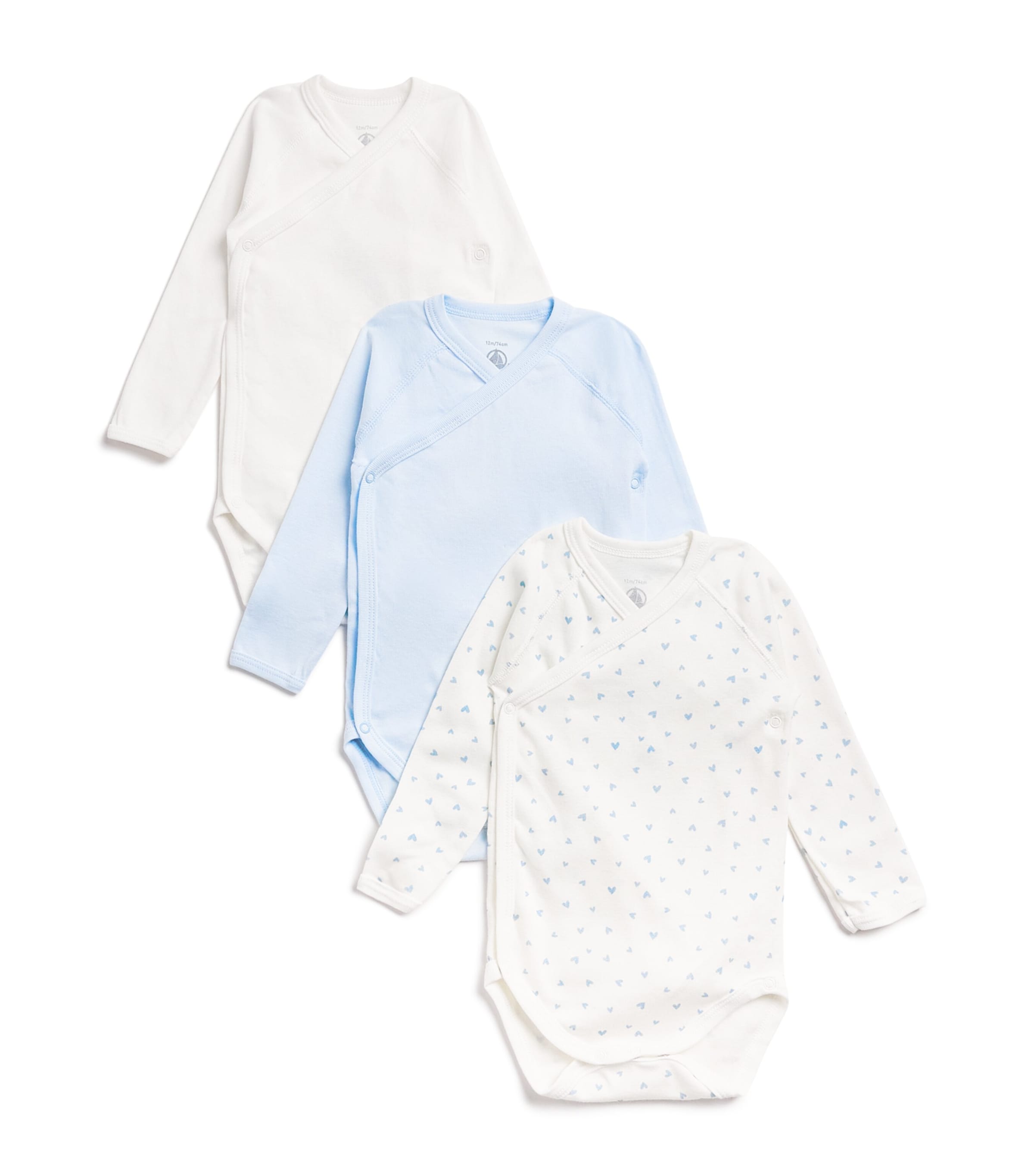 Set of 3 Organic Cotton Bodysuits (1-12 Months)