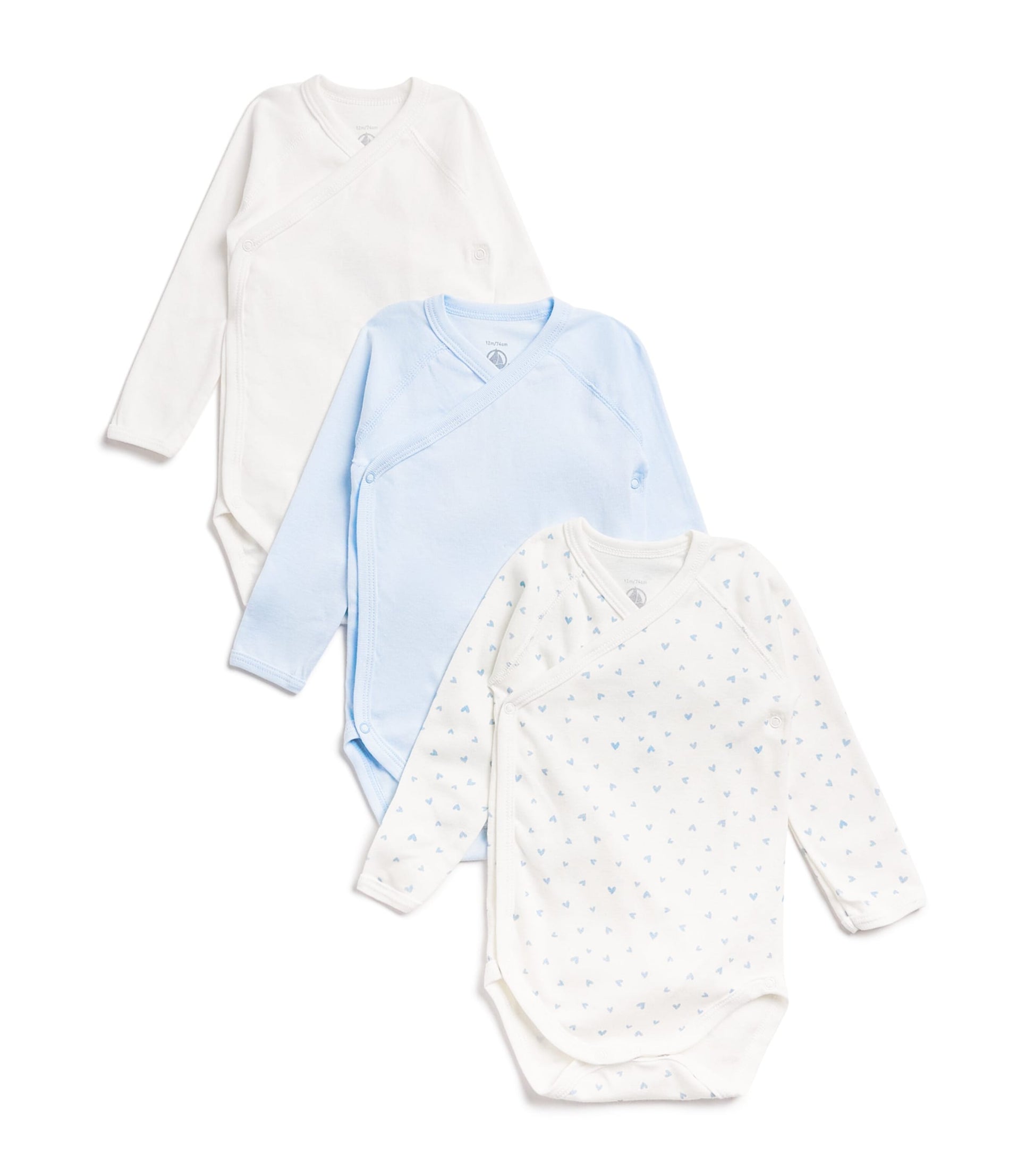 Set of 3 Organic Cotton Bodysuits (1-12 Months)