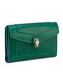 Green Leather Serpenti Forever Wallet