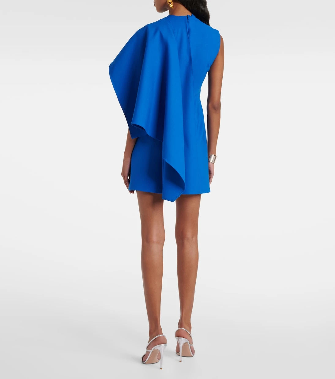 Oscar de la Renta - Caped wool-blend minidress