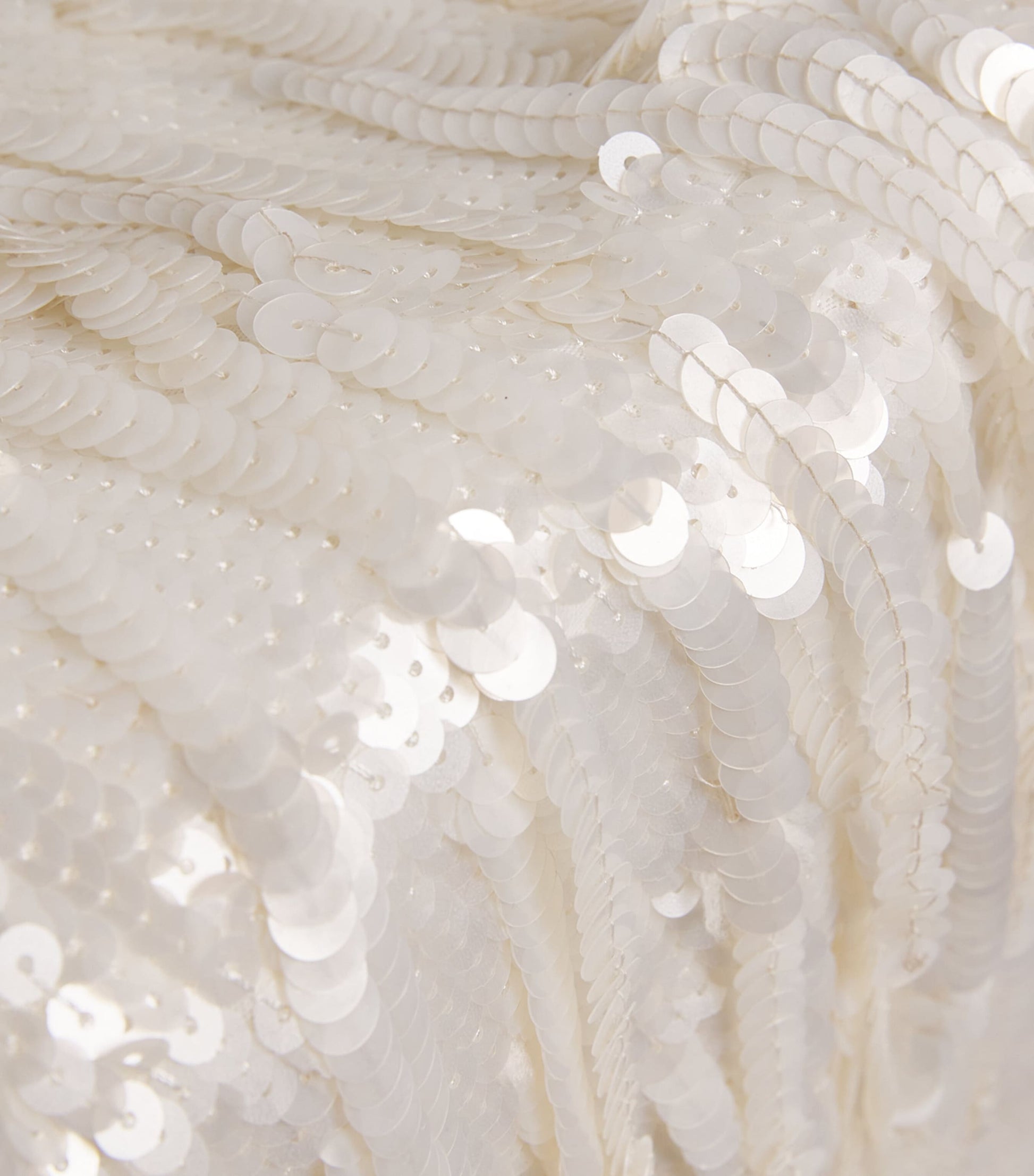 STAUD White Sequin Le Sable Mini Dress