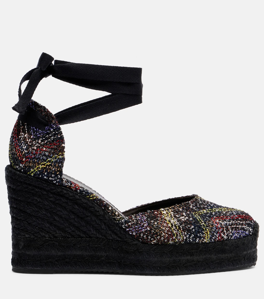 Missoni - Eva 80 sequined espadrille wedges
