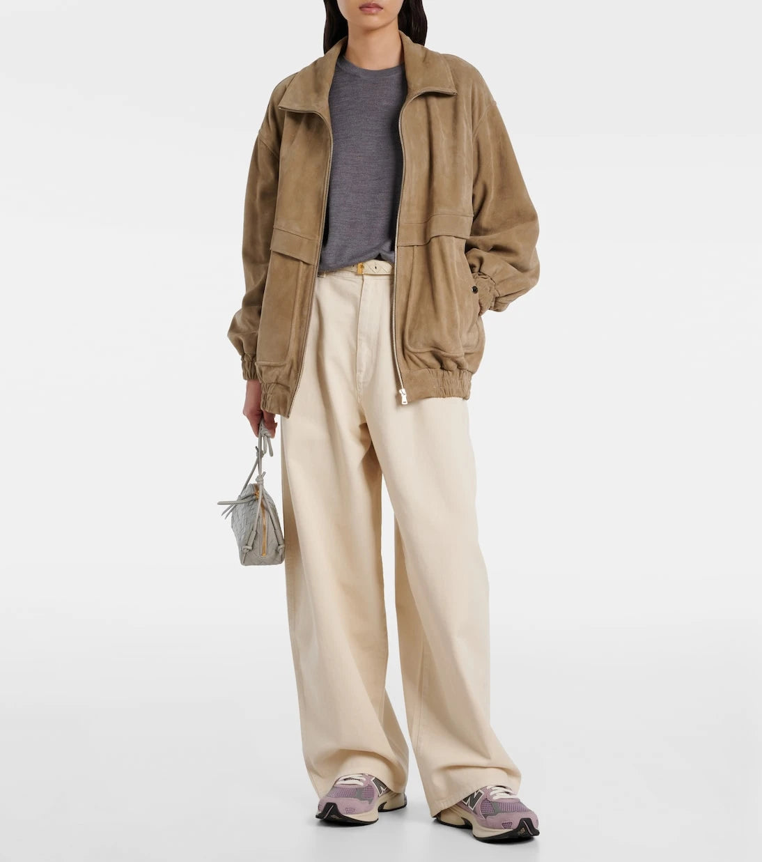 New Balance - حذاء رياضي من الشامواه والشبك طراز 2010