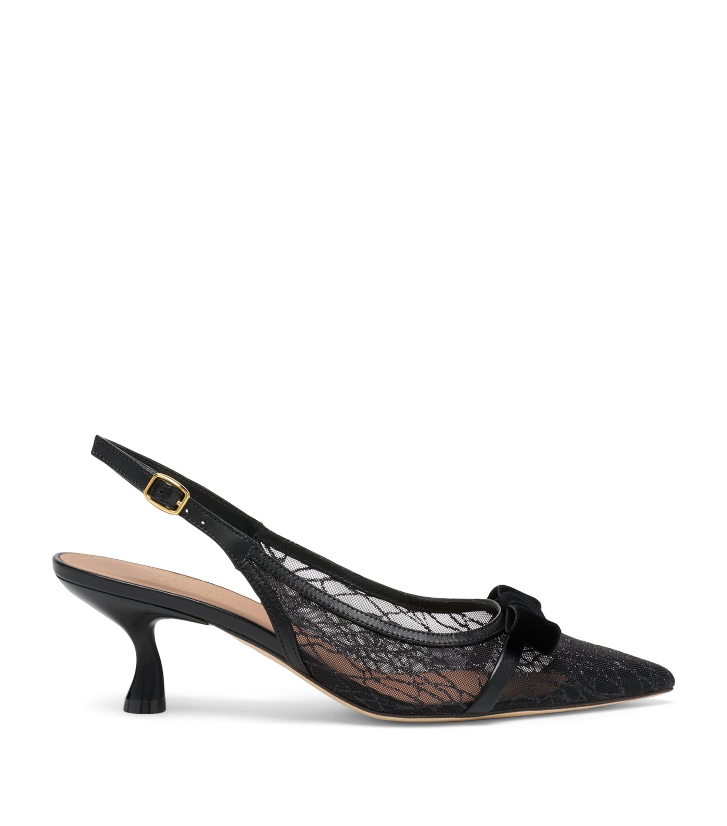 Malone Souliers Glittered Jama Slingback Heels 45