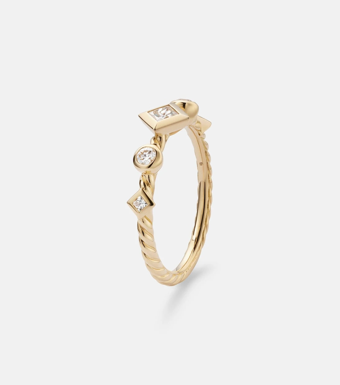 David Yurman - خاتم Cable Collectibles® Cable من الذهب عيار 18 قيراط مع الماس