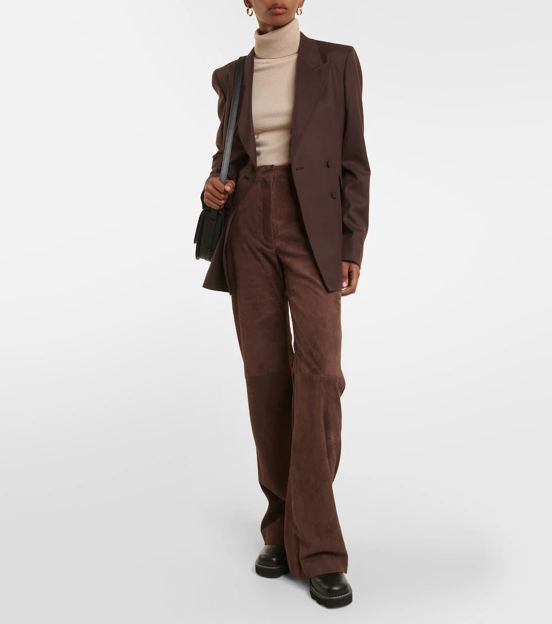 Gabriela Hearst - Vesta high-rise suede flared pants