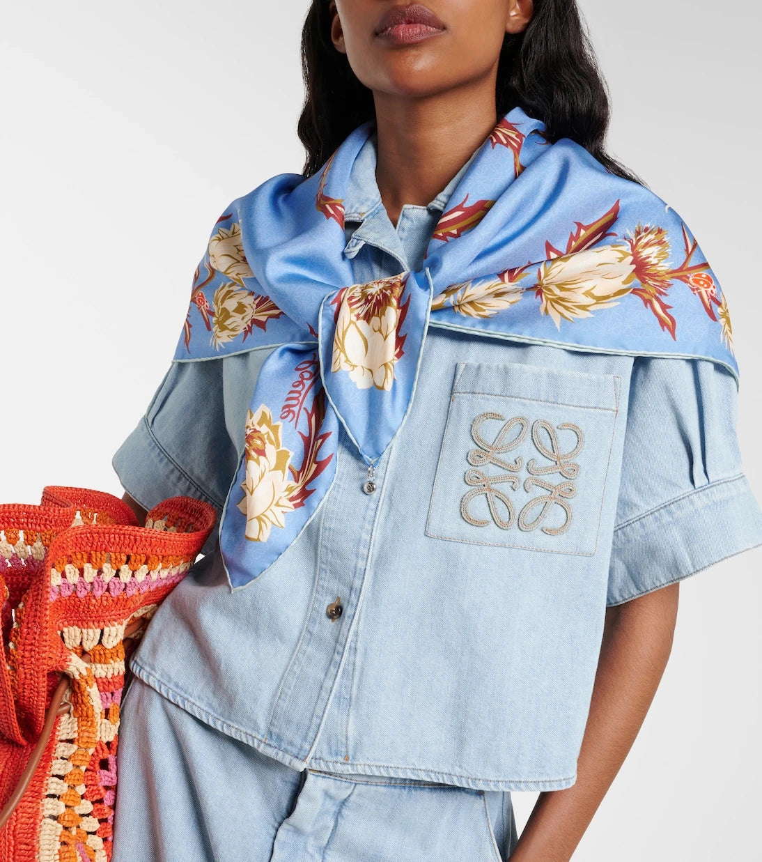 Loewe - Printed silk twill scarf