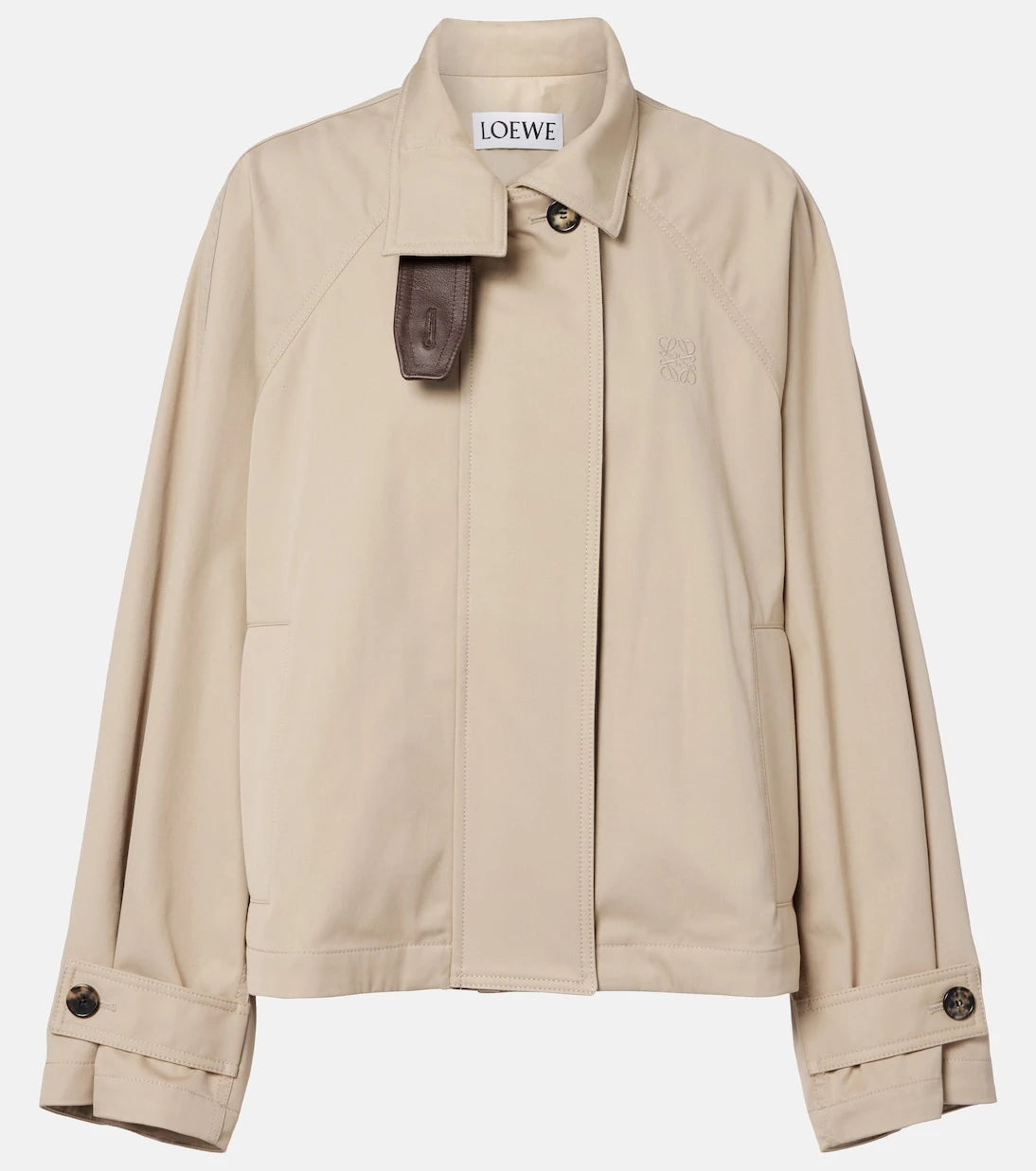 Loewe - Leather-trimmed cotton and silk jacket