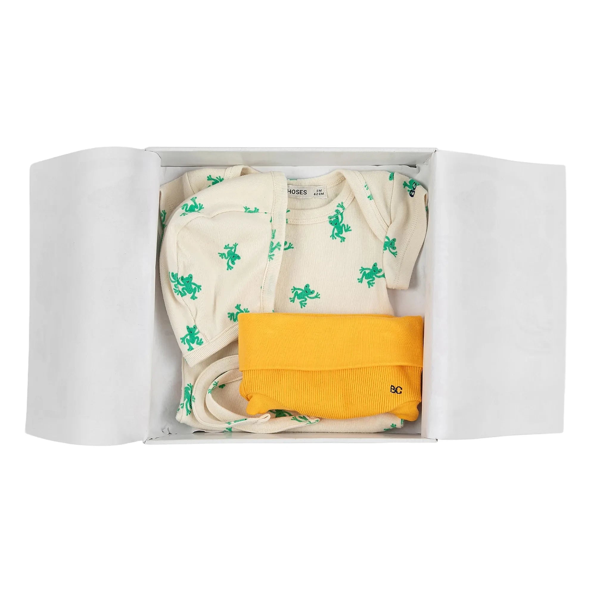 Bobo Choses - Organic cotton bodysuit and frog shorts set | Ecru