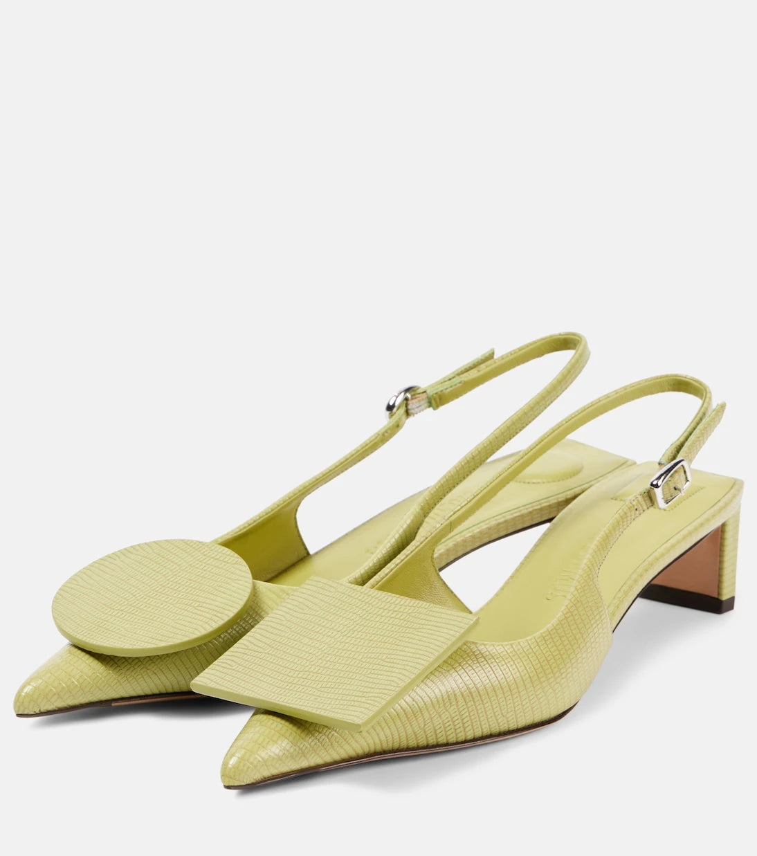 Jacquemus - Duelo 40 leather slingback pumps
