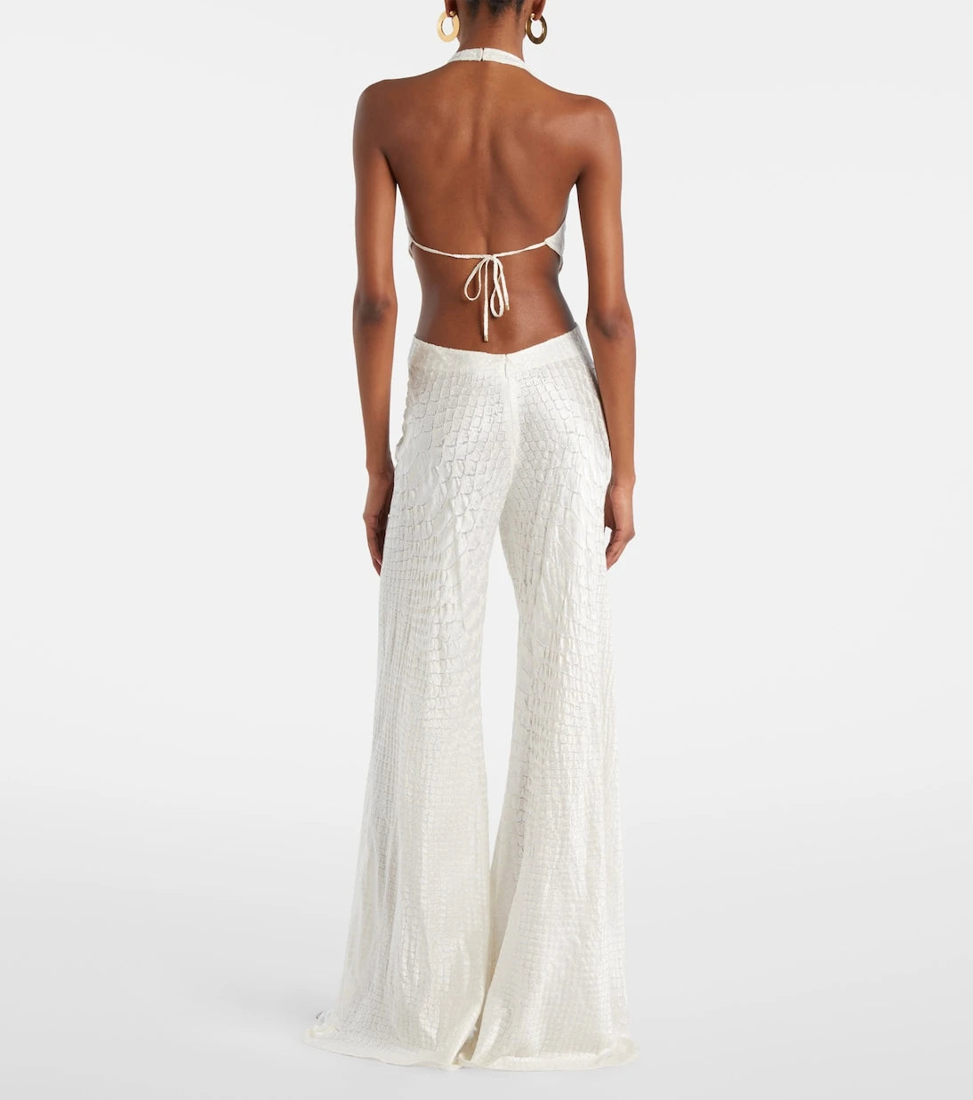 Roberto Cavalli - Embellished halterneck jumpsuit