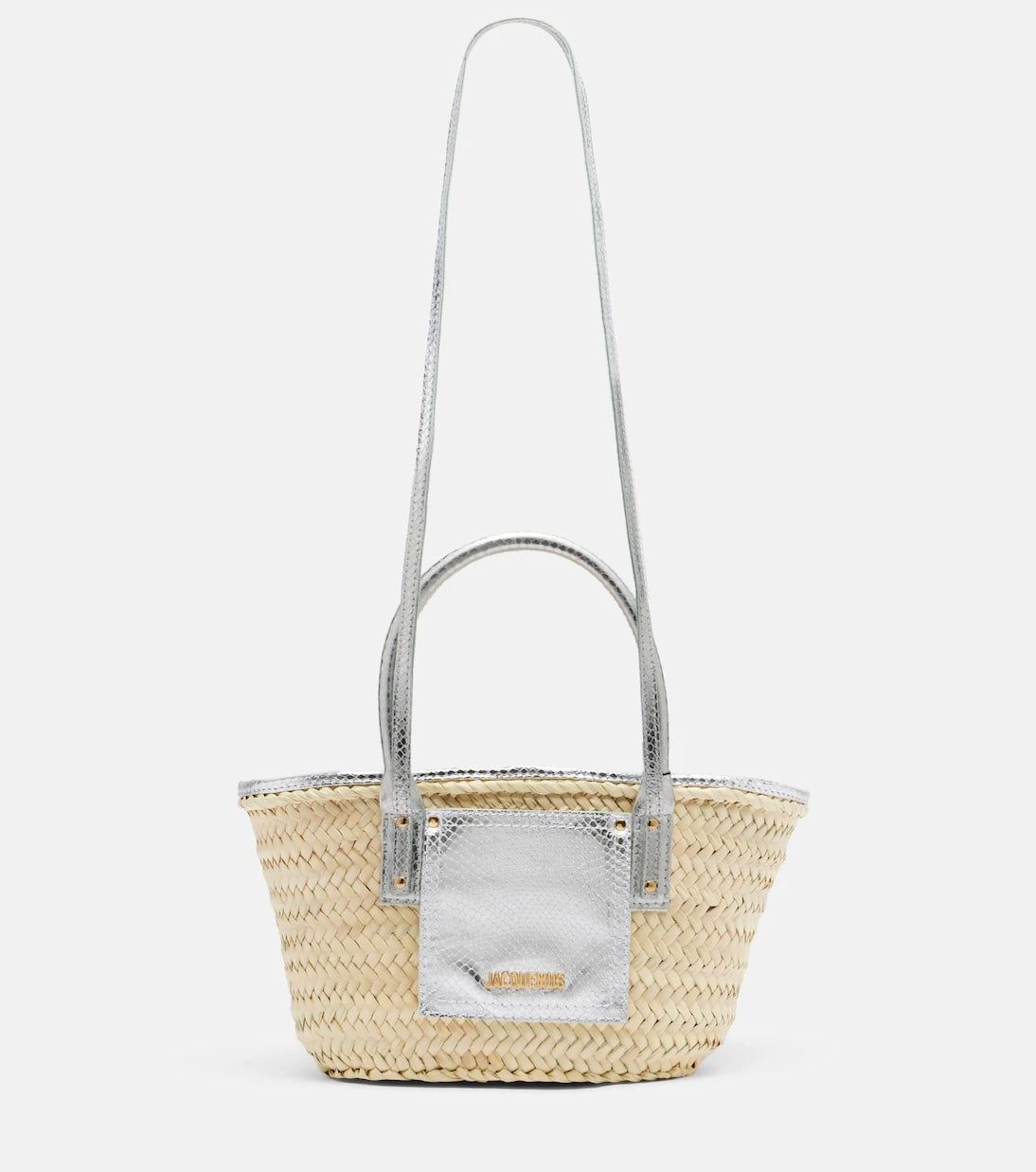 Jacquemus - Soli Small croc-effect raffia basket bag