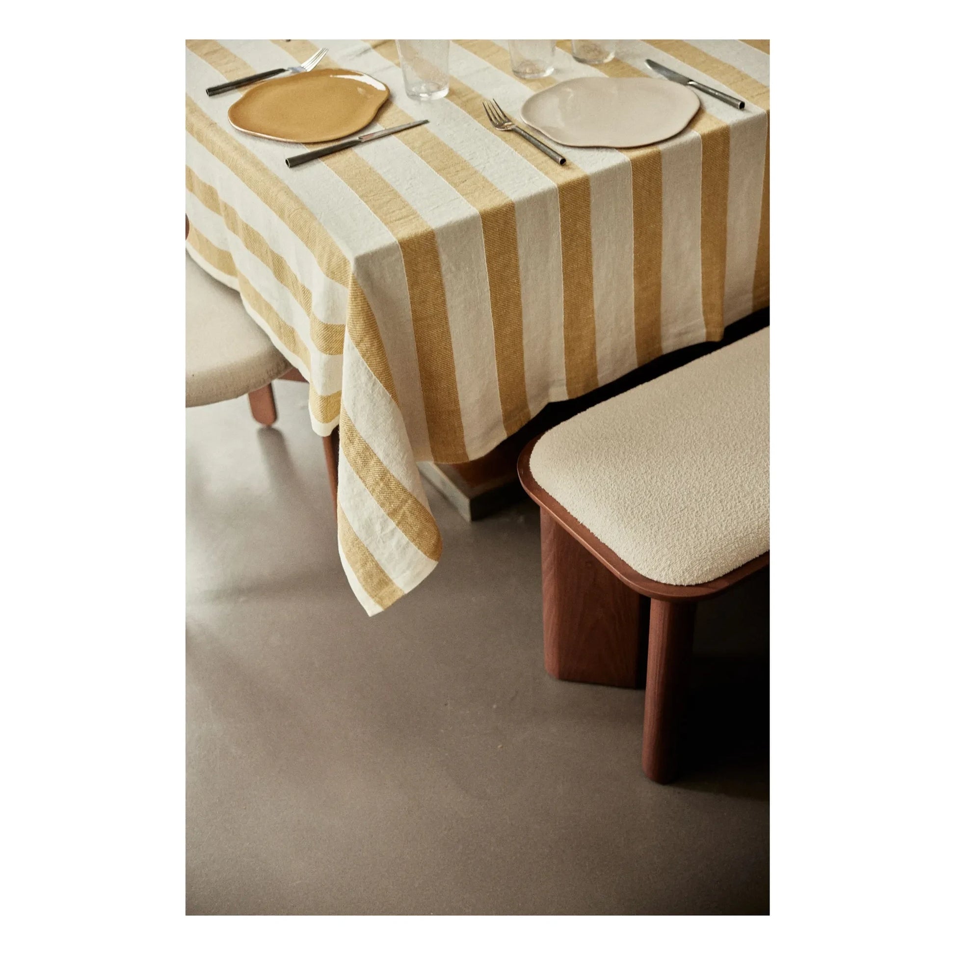 Gabrielle Paris - Bastide linen tablecloth | Yellow Curry colour
