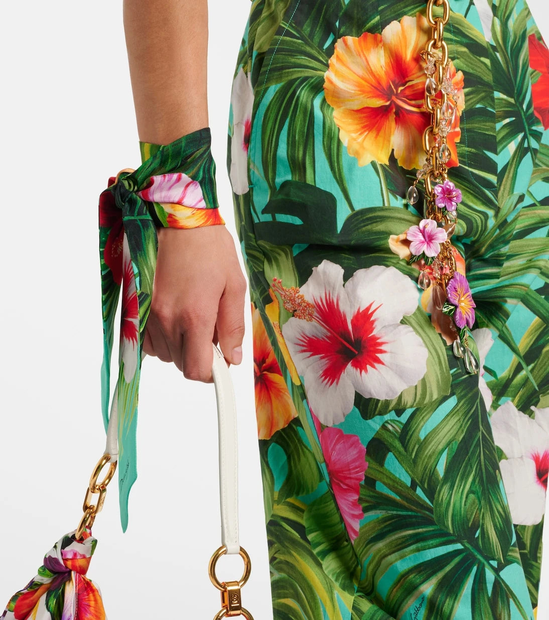 Dolce&Gabbana - Floral silk twill scarf
