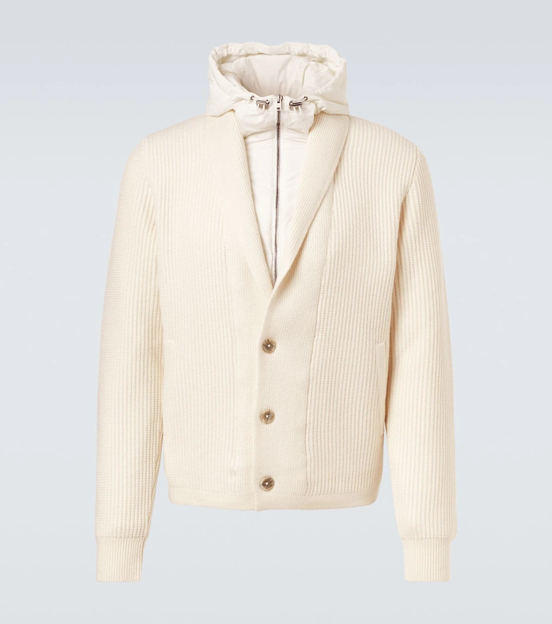 Herno - Ribbed-knit wool cardigan