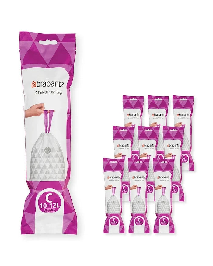 Brabantia PerfectFit Çöp Torbaları, C, 10-12 L, 10 x 20 adet