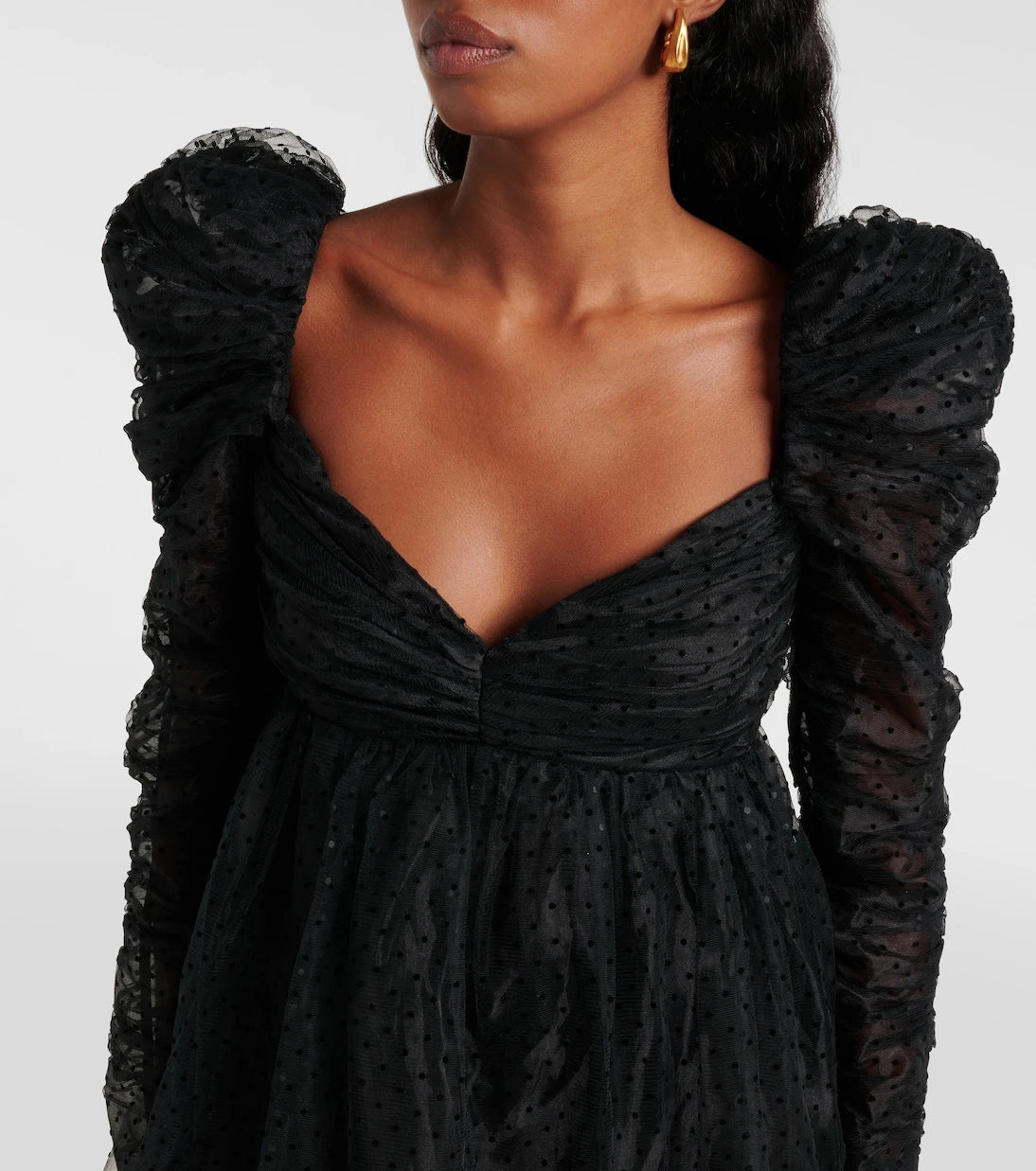 Zimmermann - Point d'esprit ruched tulle minidress