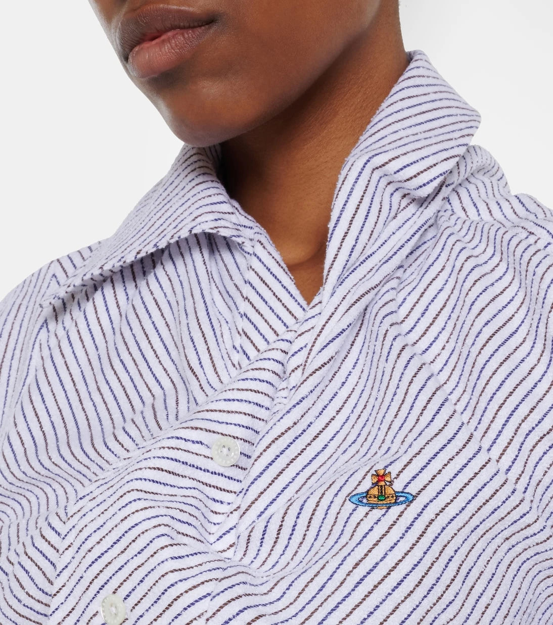Vivienne Westwood - Striped cotton-blend poplin shirt