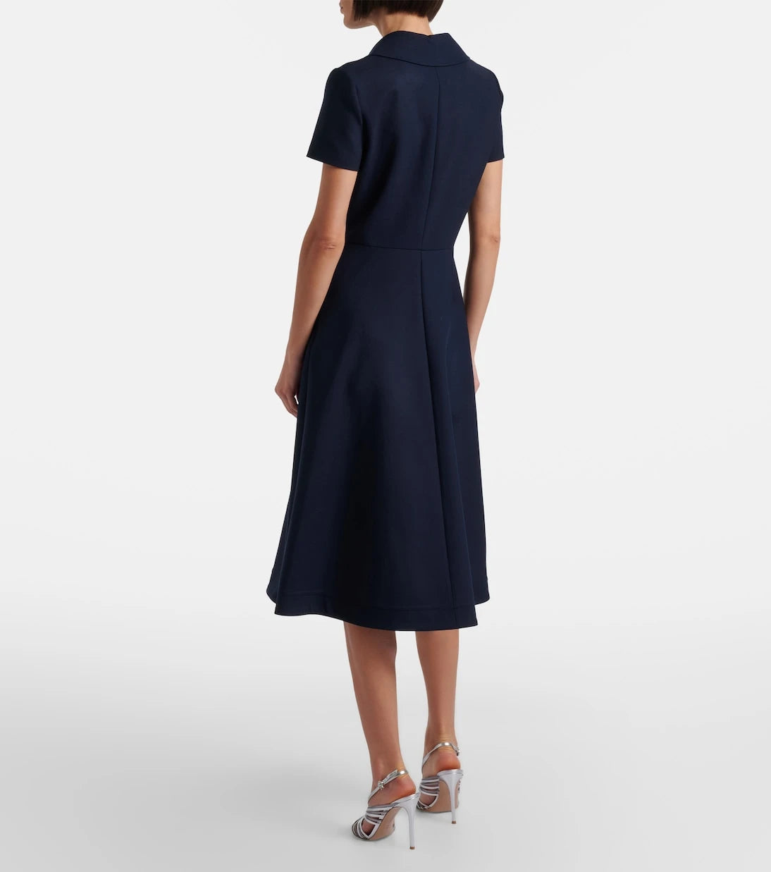 Oscar de la Renta - Belted wool-blend midi dress