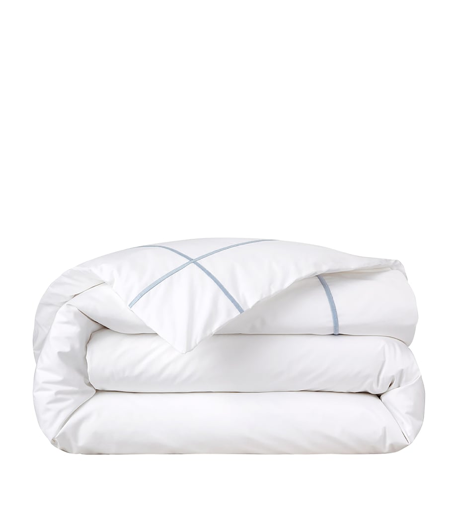 Pima Cotton Athena Celeste Double Duvet Cover (200cm x 200cm)