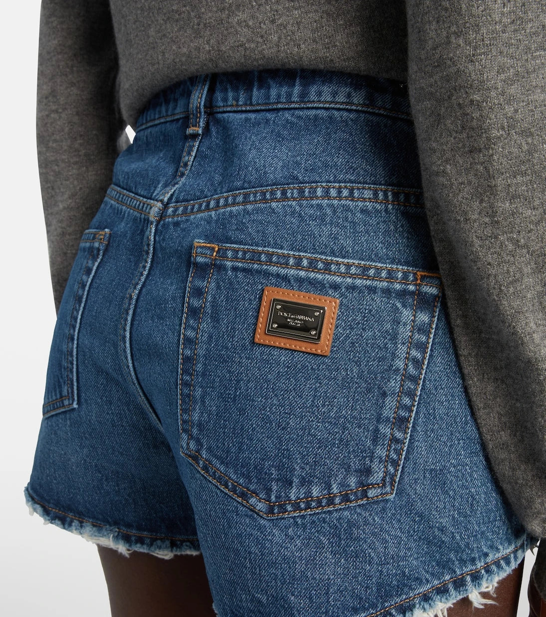 Dolce&Gabbana - Frayed denim shorts