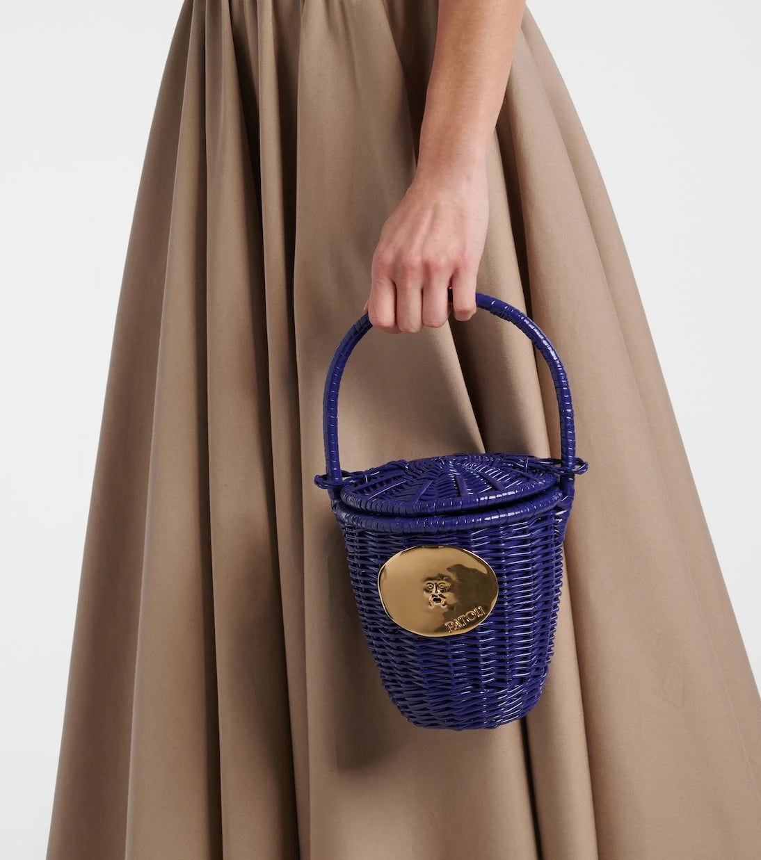 Patou - Iconic embellished wicker bucket bag