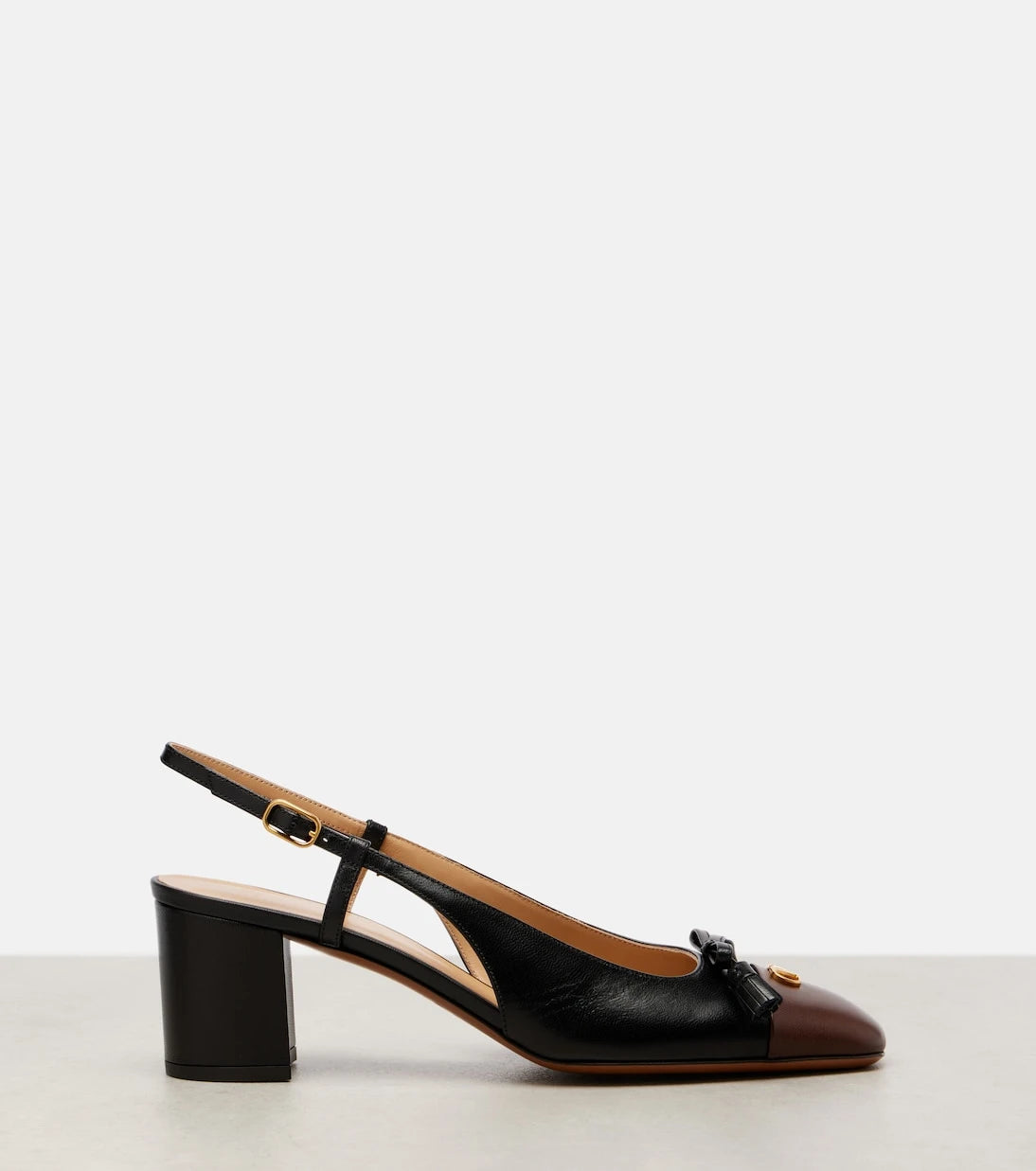 Valentino Garavani - Valet Du Roi 60 leather slingback pumps