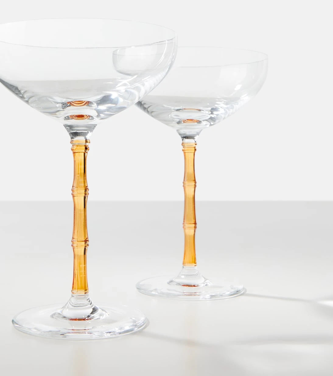 La DoubleJ - Bamboo set of 2 crystal champagne coupes