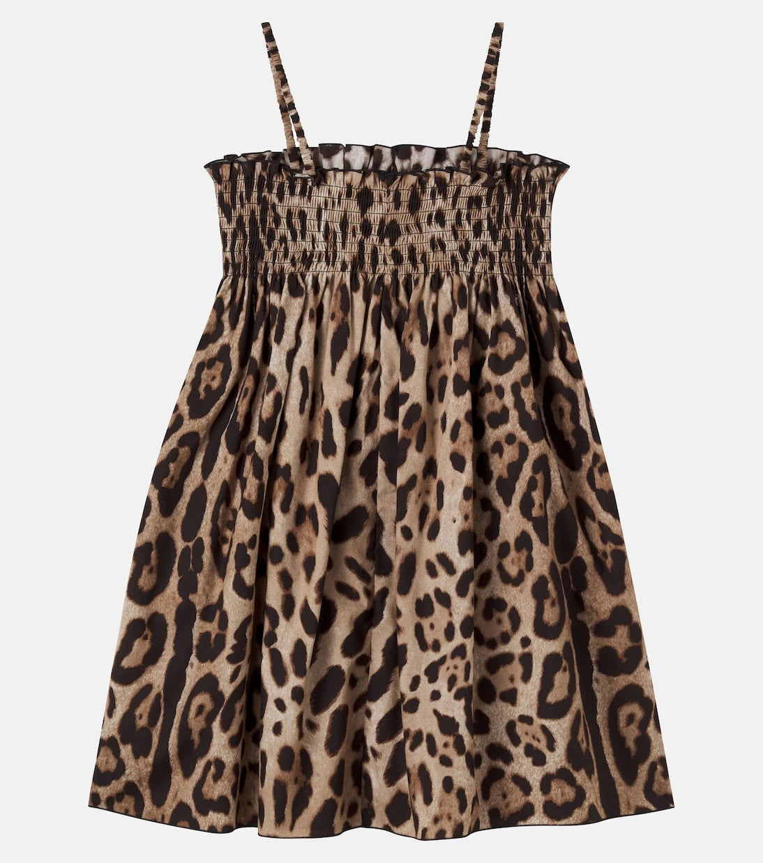 Dolce&Gabbana Kids - Leopard-print cotton dress