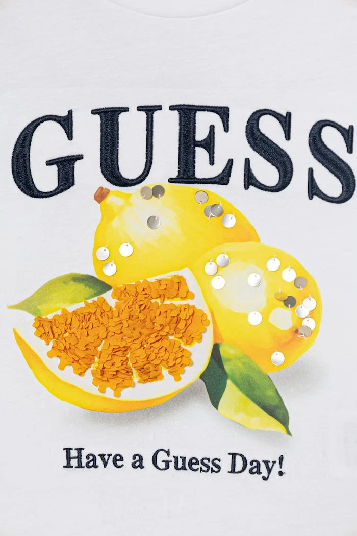 Guess pamuklu çocuk tişörtü