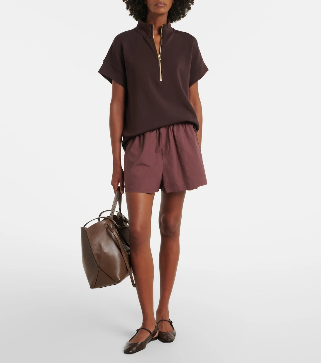 Varley - Morales cotton poplin shorts